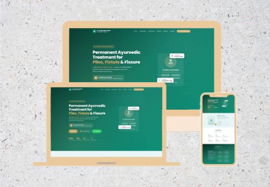 Website design for a treatment clinic with patient information – BIGOOL DIGITAL project