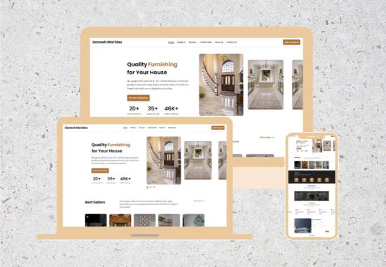 Business website for a marble and home furnishing business – BIGOOL DIGITAL project