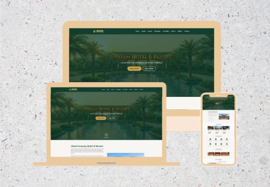 Hotel and resort website with rooms, gallery and enquiry details – BIGOOL DIGITAL project