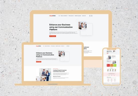 CloudVoice – Website for a cloud communication platform