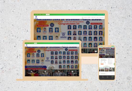 School website with results and gallery sections – BIGOOL DIGITAL project