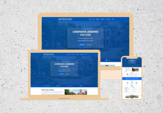 College website design with courses and admission information – BIGOOL DIGITAL project