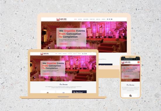 Mrudu – Website for an event management company