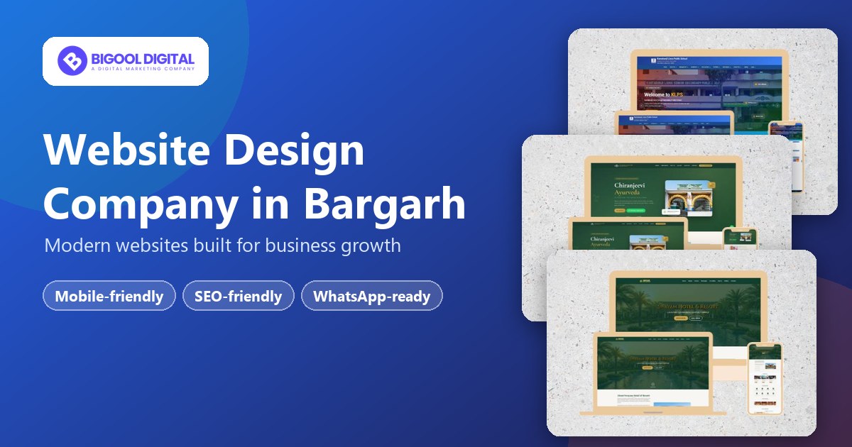 Website design company in Bargarh: BIGOOL DIGITAL website projects