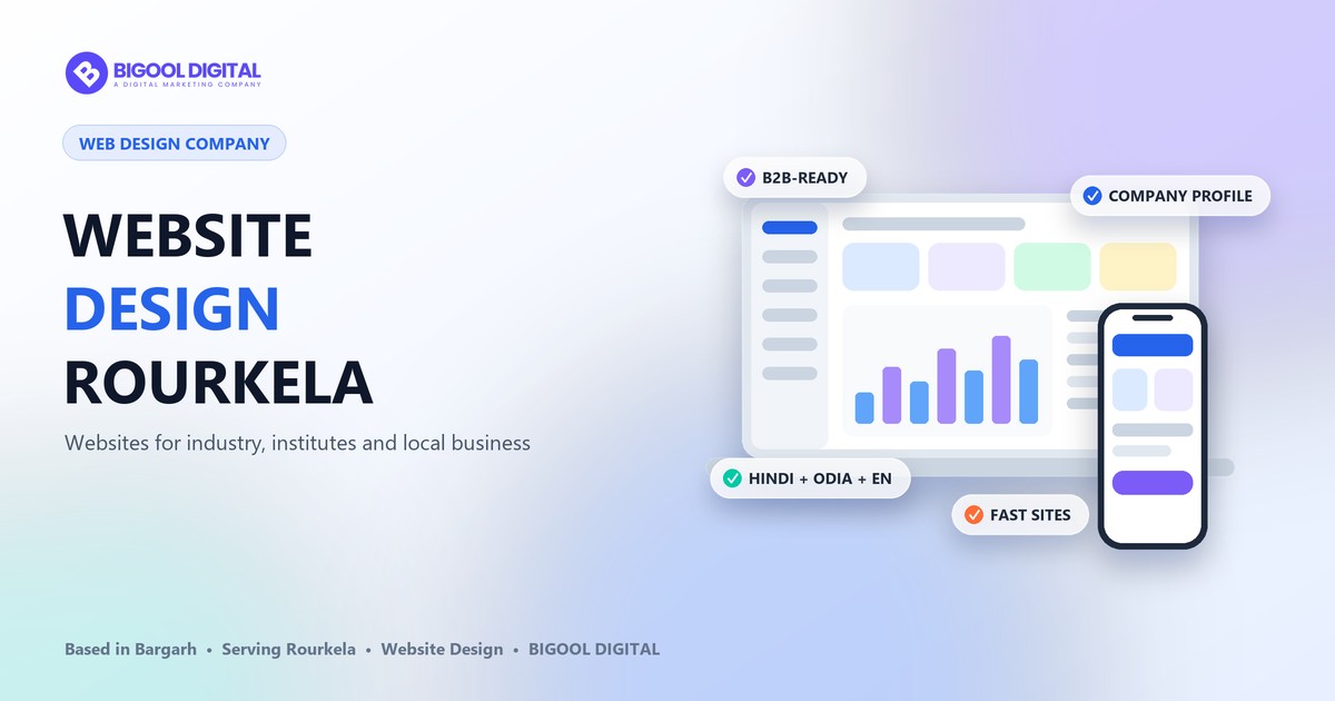 Website design in Rourkela: B2B company website and product catalogue on laptop and mobile